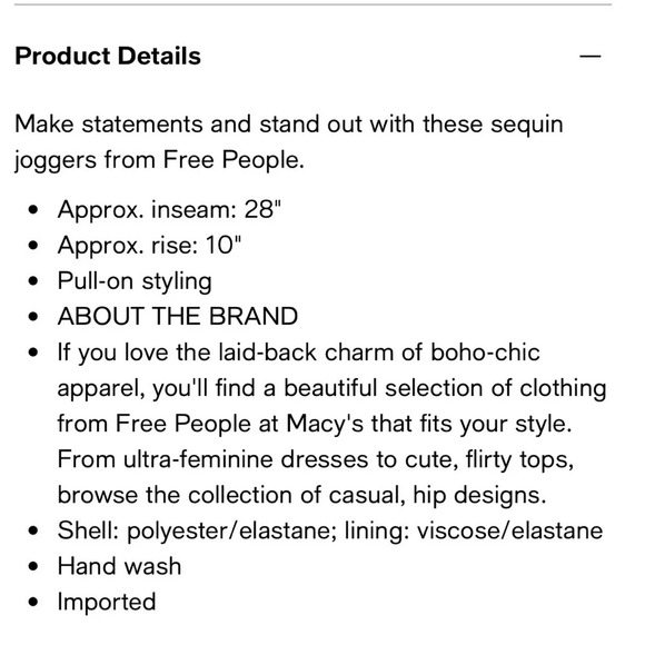 Free People Morelia Sequin Jogger Pants in Bronze size small - Picture 15 of 16